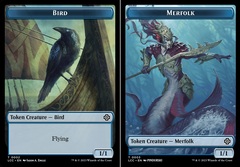 Bird (0002) // Merfolk (0003) Double-Sided Token