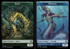 Beast (0008) // Merfolk (0003) Double-Sided Token