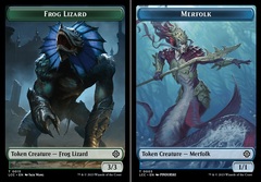 Frog Lizard (0013) // Merfolk (0003) Double-Sided Token