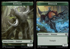 Elephant (0012) // Dinosaur (0010) Double-Sided Token