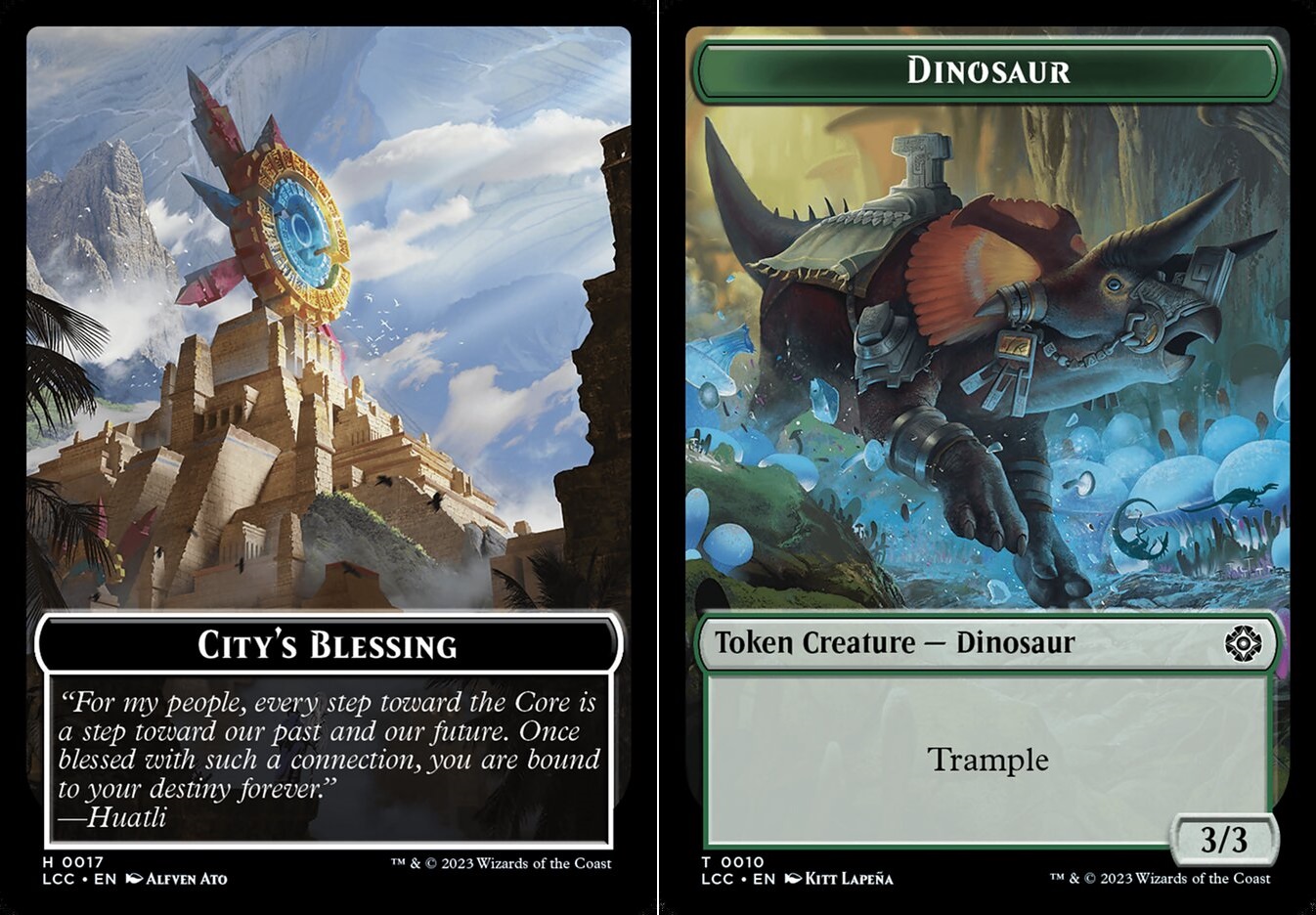 Citys Blessing (0017) // Dinosaur (0010) Double-Sided Token