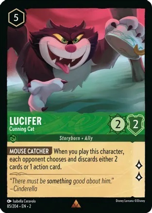 Lucifer - Cunning Cat - 85/204 - Rare - Cold Foil