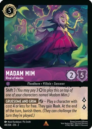 merlin lorcana card Disney Floodborn - Shapeshifter - Rare #53 Holo Cold Foil then shuffle your deck. Disney Lorcana Trading Card Game