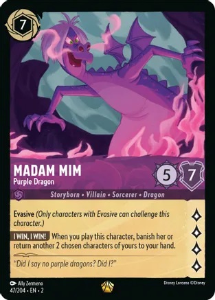 Madam Mim - Purple Dragon - 47/204 - Legendary - Cold Foil
