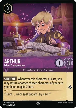 Arthur - Wizards Apprentice - 35/204 - Super Rare - Cold Foil