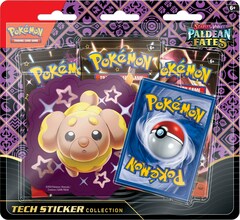 Scarlet & Violet - Paldean Fates Tech Sticker Collection 3 Pack Blister - Fidough