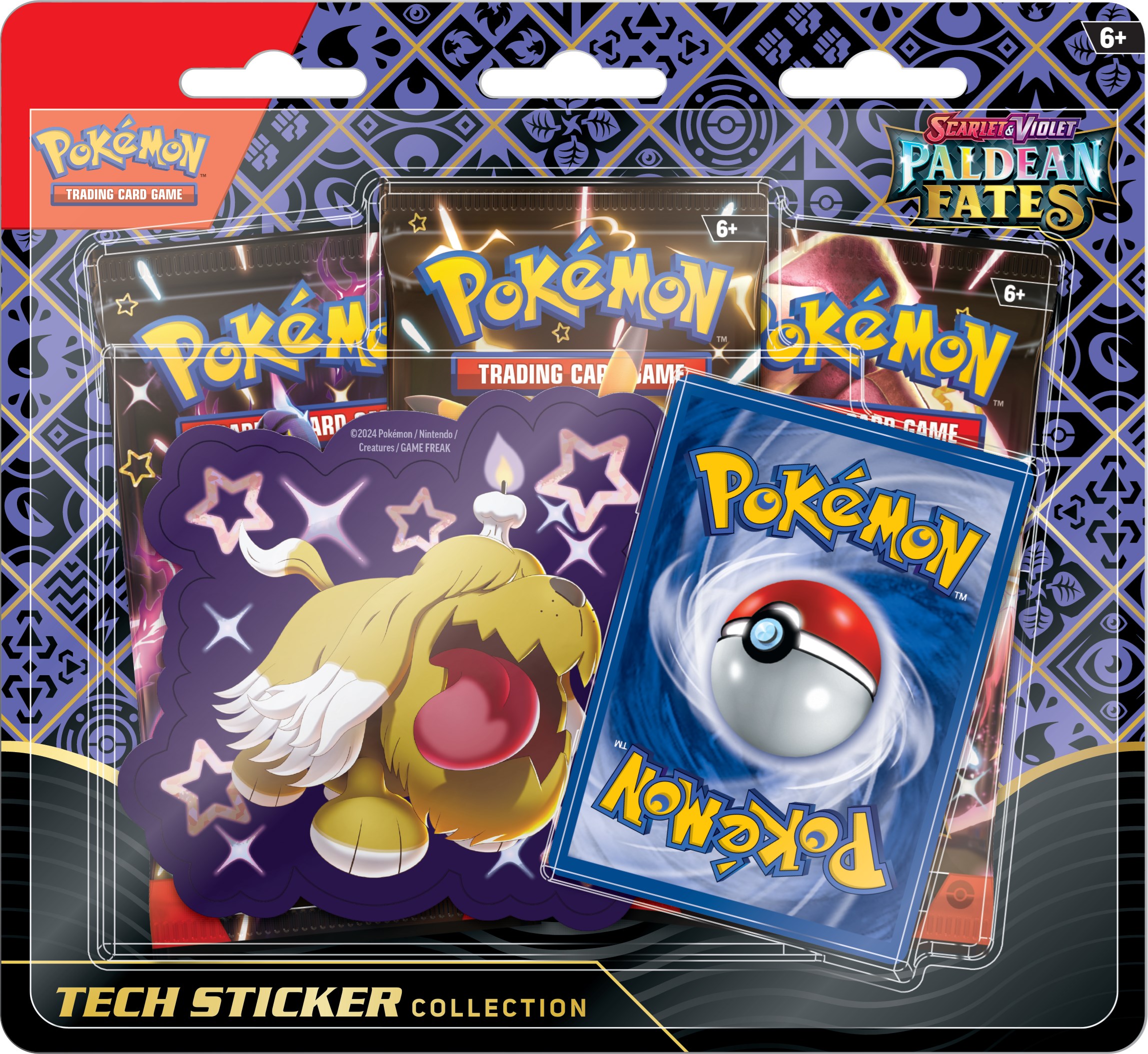 Scarlet & Violet - Paldean Fates Tech Sticker Collection 3 Pack Blister - Greavard