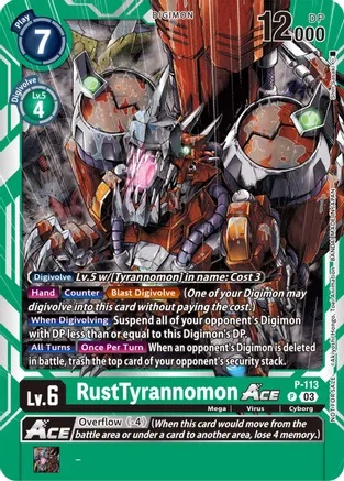 RustTyrannomon Ace - P-113 - P (3rd Anniversary Survey Pack)