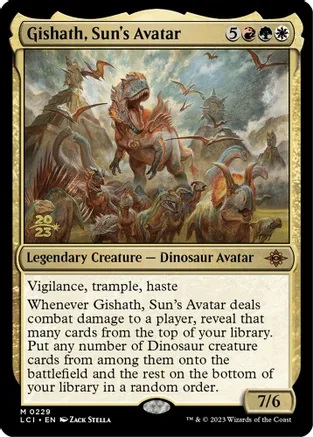 Gishath, Suns Avatar (LCI) - Foil - Prerelease Promo