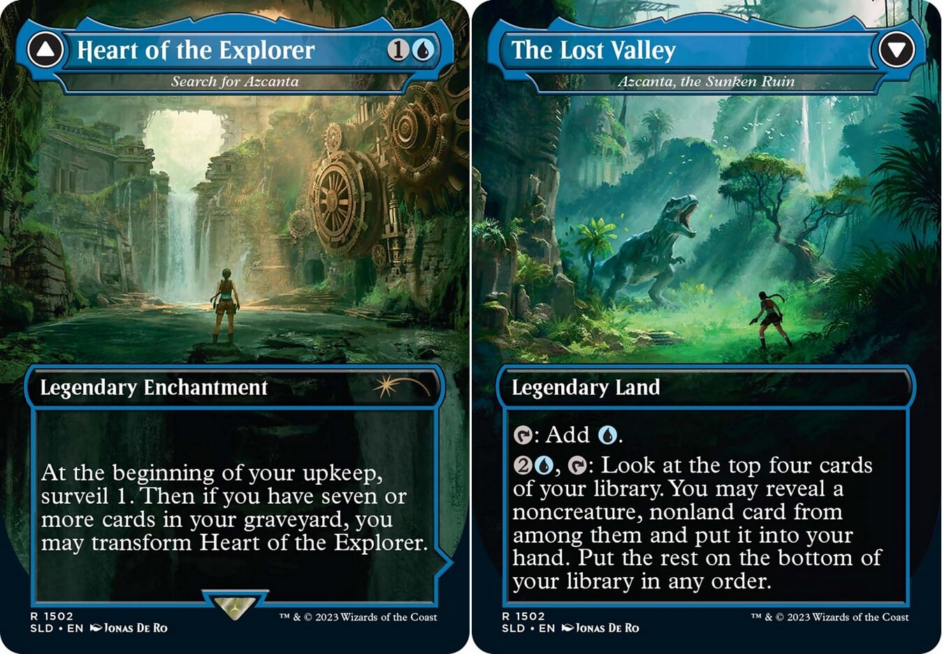 Heart of the Explorer (Search for Azcanta) // The Lost Valley (Azcanta, the Sunken Ruin) - FOIL 1502 SLD PROMO