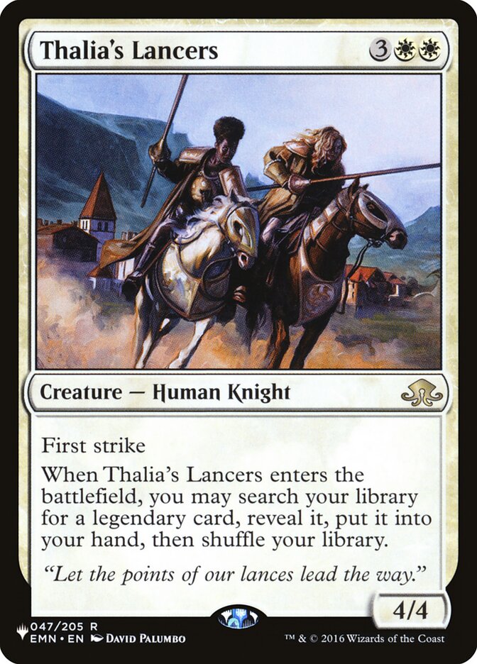 Thalias Lancers (PAGL) - The List