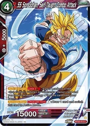 SS Son Gohan, Self-Taught Combo Attack - BT23-013 - C - Foil