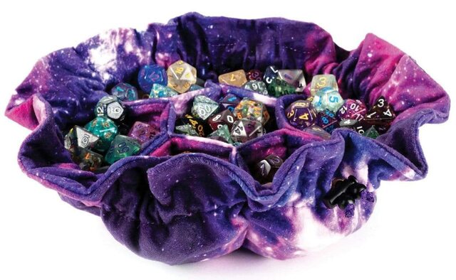 Velvet Dice Bag with Pockets: Nebula