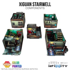 (STRAF) - Warsenal - Xiguan Components -Stairwell Additional Flight (Color Printed)