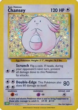 Chansey - 015/034 - Classic Collection - Holo