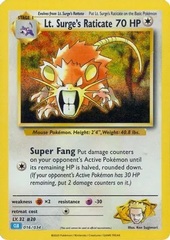 Lt. Surge's Raticate - 016/034 - Classic Collection - Holo