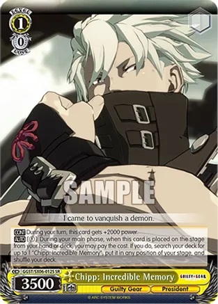 Chipp: Incredible Memory - GGST/SX06-012S - SR