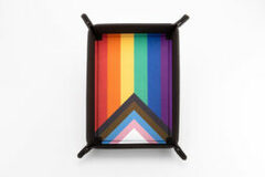 Dice Tray: Pride Velvet Folding Tray - Rainbow Flag