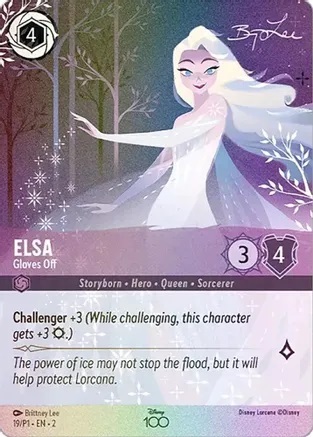 Elsa - Gloves Off - 19/P1 - D100 Promo - Holofoil