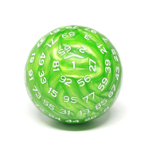 Foam Brain Games - 45mm D100 - Green Pearl