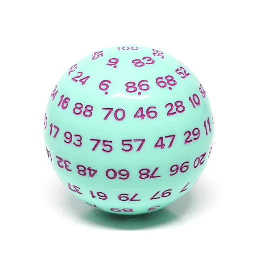 Foam Brain Games - 45mm D100 - Mint Rose