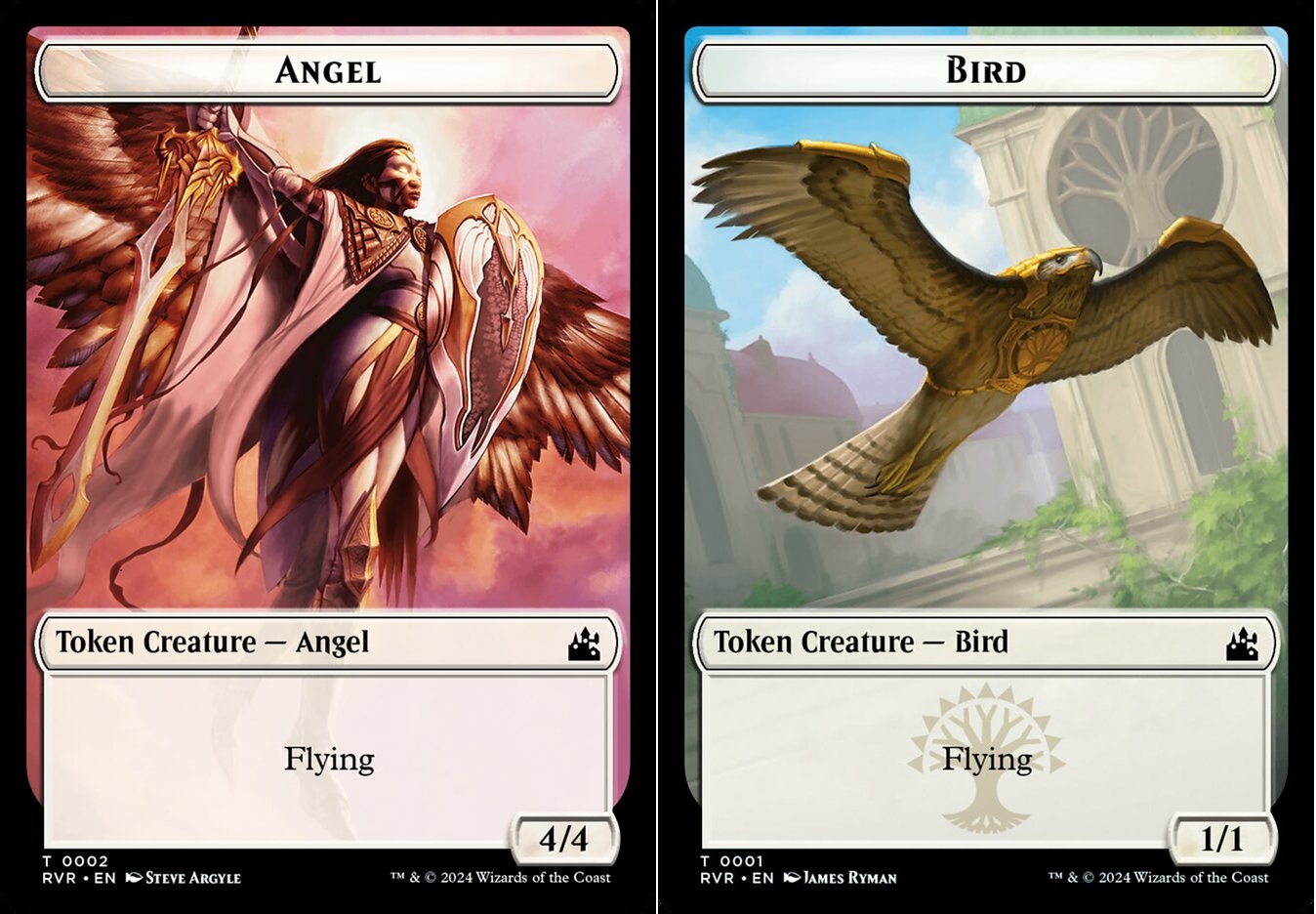 Angel (0002) // Bird (0001) Double-Sided Token - Foil