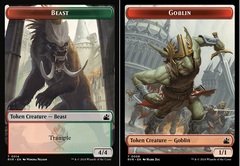 Goblin (0008) // Beast (0014) Double-Sided Token - Foil