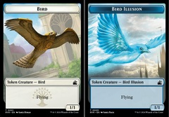 Bird // Bird Illusion Double-Sided Token - Foil