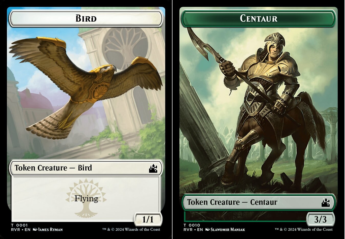 Bird (0001) // Centaur (0010) Double-Sided Token - Foil