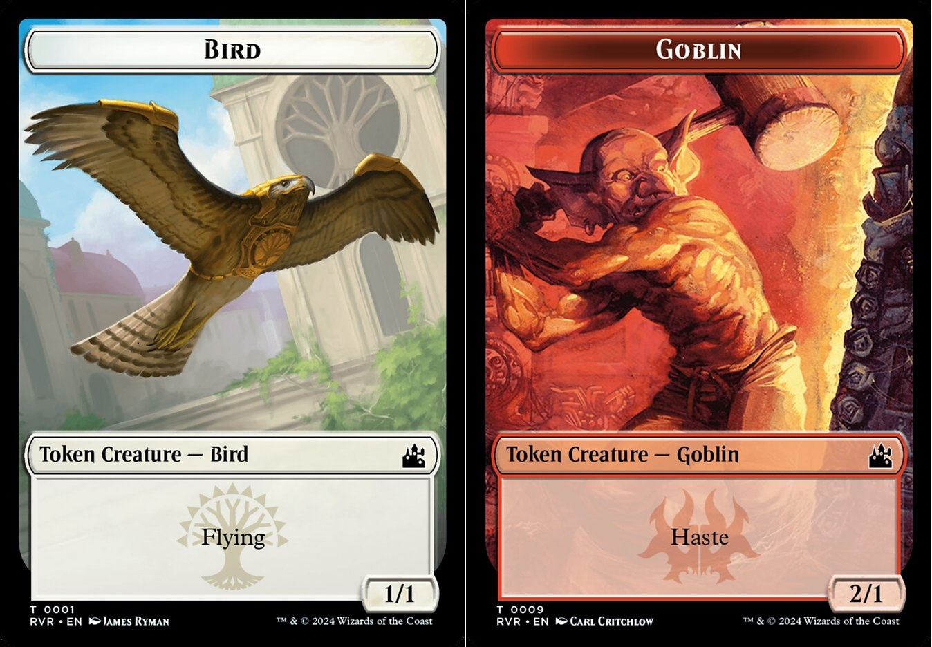 Bird (0001) // Goblin (0009) Double-Sided Token - Foil