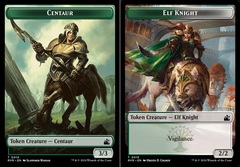 Centaur (0010) // Elf Knight (0015) Double-Sided Token - Foil