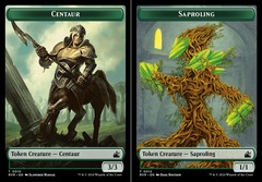 Saproling // Centaur Double-Sided Token - Foil