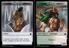 Elf Knight // Emblem - Domri Rade Double-Sided Token - Foil