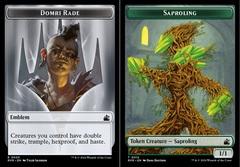 Domri Rade Emblem (0020) // Saproling (0012) Double-Sided Token - Foil