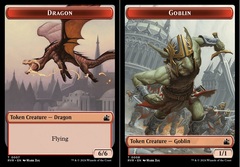 Dragon (0007) // Goblin (0008) Double-Sided Token - Foil