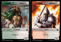 Elf Knight (0015) // Soldier (0016) Double-Sided Token - Foil