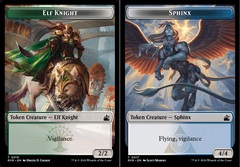 Elf Knight (0015) // Sphinx (0017) Double-Sided Token - Foil