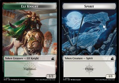 Elf Knight (0015) // Spirit (0004) Double-Sided Token - Foil