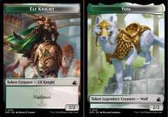 Elf Knight (0015) // Voja (0019) Double-Sided Token - Foil