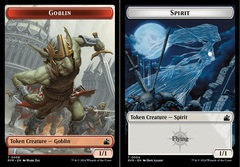 Goblin (0008) // Spirit (0004) Double-Sided Token - Foil