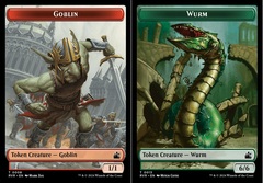 Goblin (0008) // Wurm (0013) Double-Sided Token - Foil