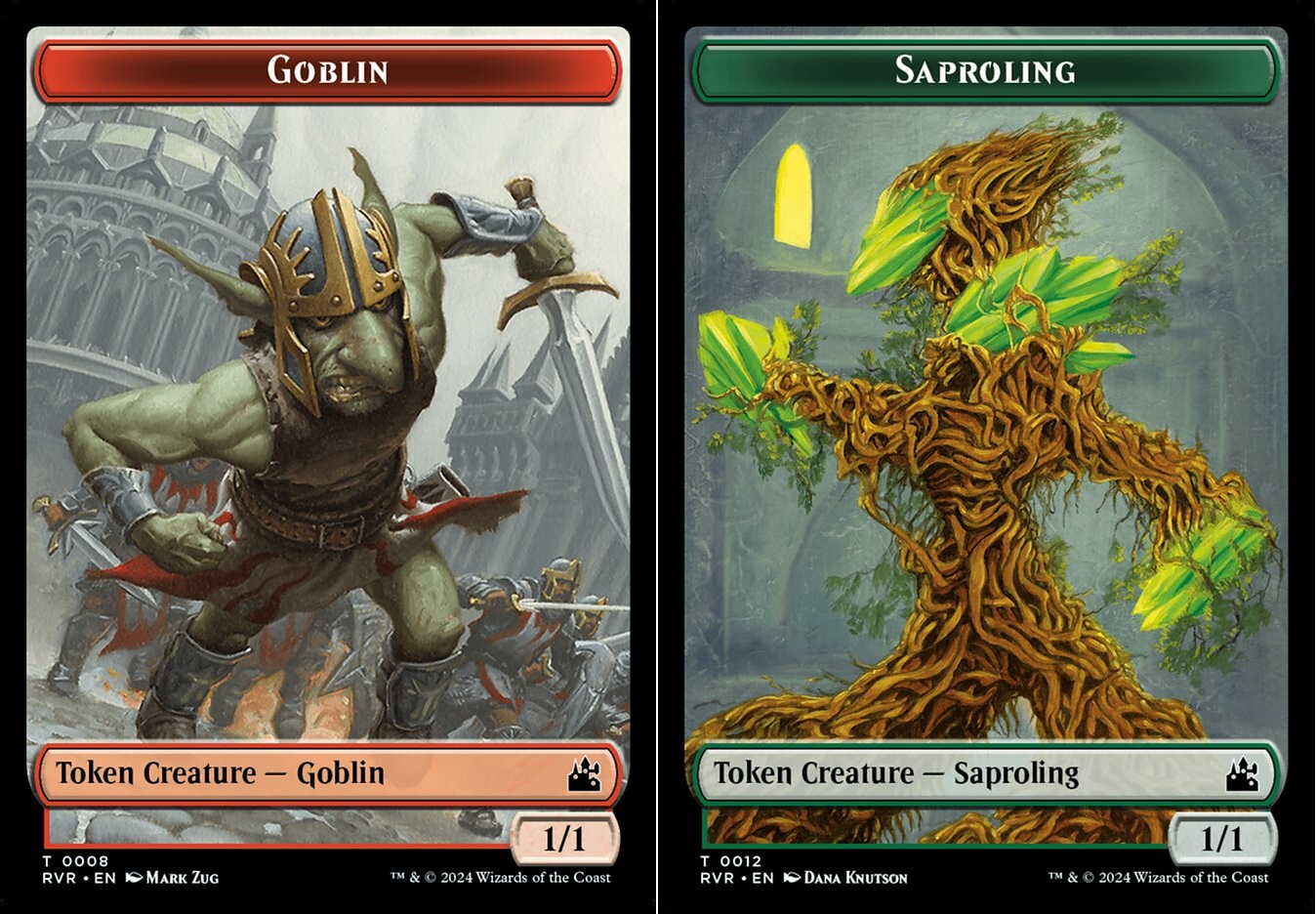 Goblin (0009) // Saproling (0012) Double-Sided Token - Foil