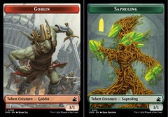 Saproling // Goblin (0009) Double-Sided Token - Foil