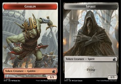 Spirit (0018) // Goblin (0009) Double-Sided Token - Foil