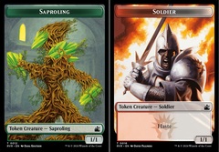 Saproling (0012) // Soldier (0016) Double-Sided Token - Foil