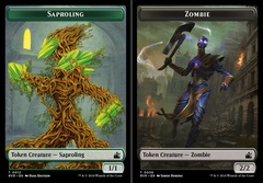 Zombie (0006) // Saproling (0012) Double-Sided Token - Foil