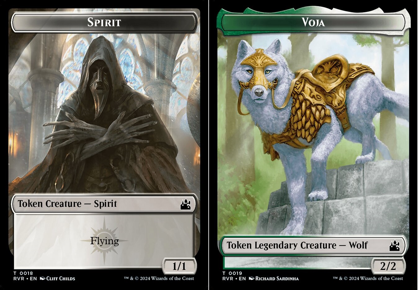 Spirit (0018) // Voja (0019) Double-Sided Token - Foil