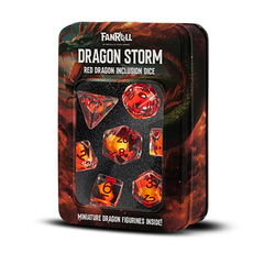 7-Die Set Resin Dragon Storm Inclusion: Red Dragon