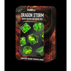 7-Die Set Resin Dragon Storm Inclusion: Green Dragon