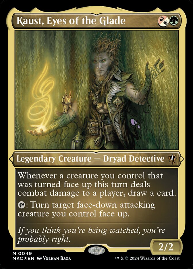 Kaust, Eyes of the Glade (Display Commander) - Thick Stock - Foil Etched